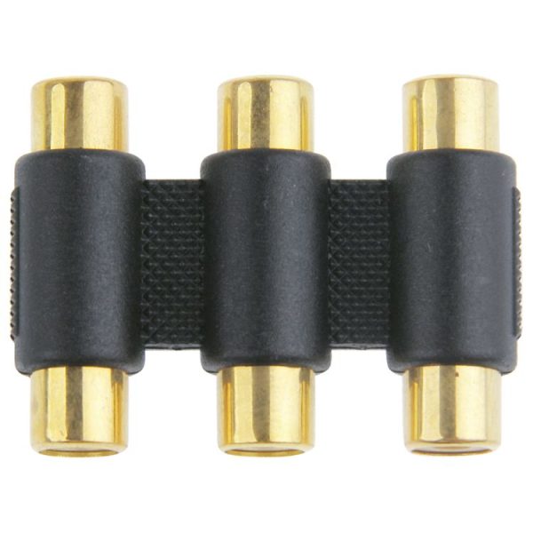 Gold-plated RGB Female to Female Connector (Black) - Image 3
