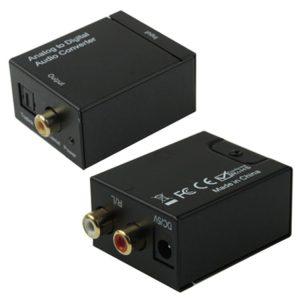 Digital Optical Coaxial Toslink to Analog RCA Audio Converter (Black)