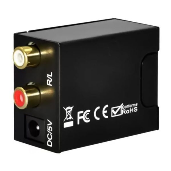 Analog RCA to Digital Optical Coaxial Toslink Audio Converter (Black) - Image 2