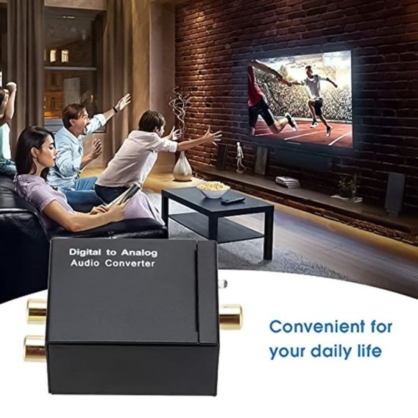 Analog RCA to Digital Optical Coaxial Toslink Audio Converter (Black) - Image 7