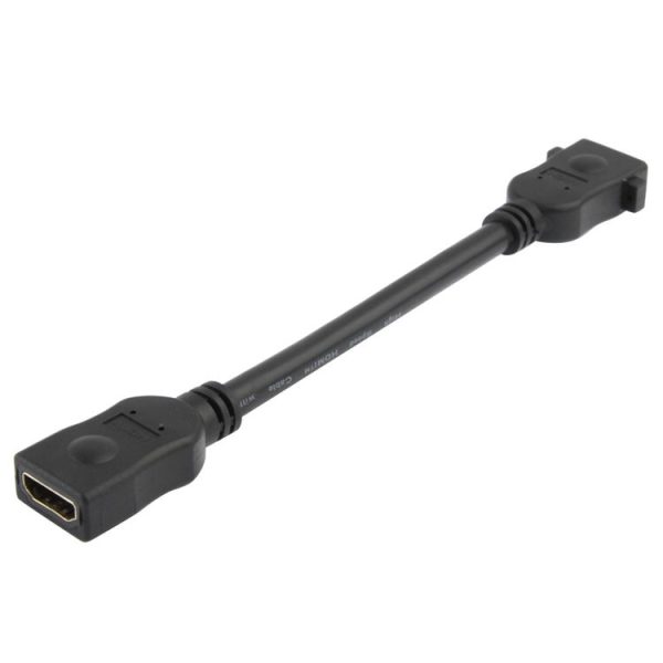 18cm 19 Pin Female to Female HDMI Cable (Black) - Image 2