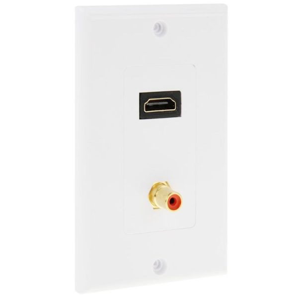 HDMI Female + RCA Female Plug Wall Plate Panel - Image 4
