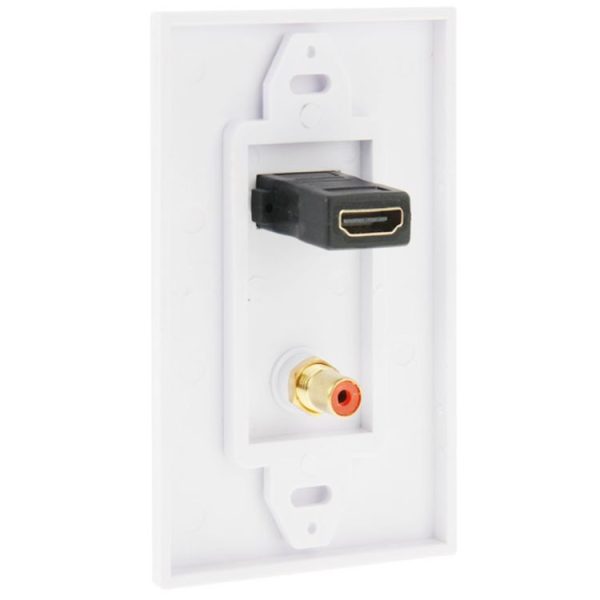 HDMI Female + RCA Female Plug Wall Plate Panel - Image 5