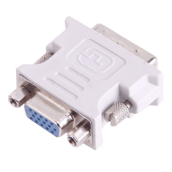 DVI-I Male Dual-Link 24 + 5 to 15 Pin VGA Female Video Monitor Adapter Converter (Grey)