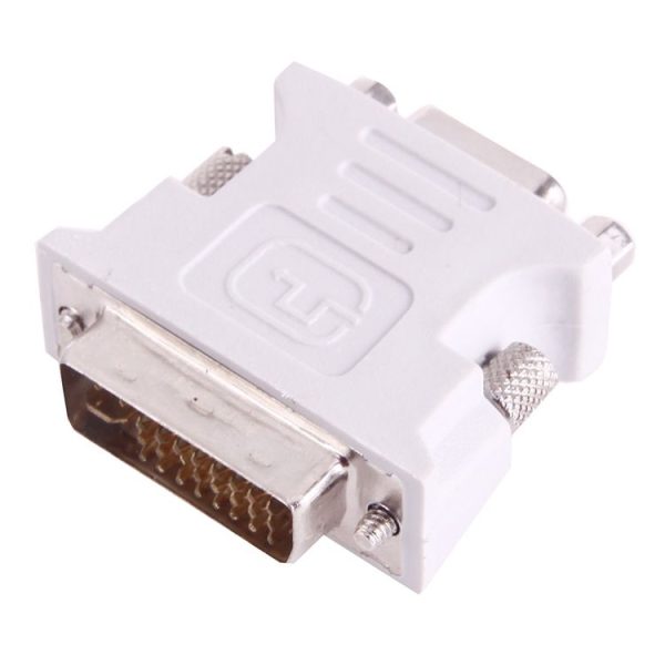 DVI-I Male Dual-Link 24 + 5 to 15 Pin VGA Female Video Monitor Adapter Converter (Grey) - Image 2