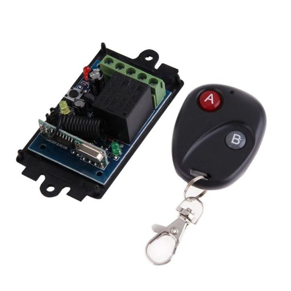 DC 12V 1CH RF Wireless Remote Switch Learning Code Receiver + 2 Buttons Remote Control Transceiver - Image 3
