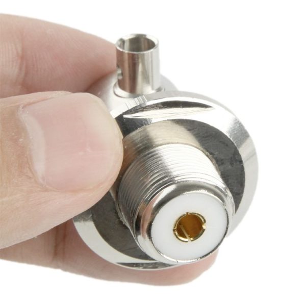 UHF Female Elbow Adapter Connected RG58 Cable (Silver) - Image 3