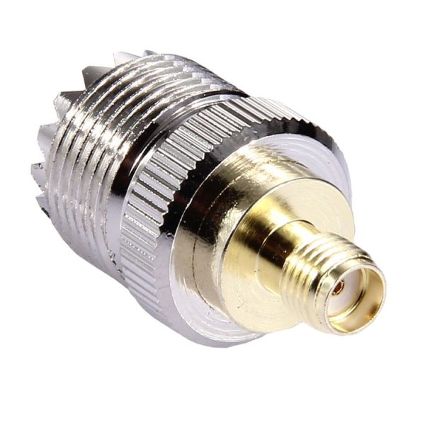 Coaxial SMA Female to UHF Female Adapter (Silver) - Image 2