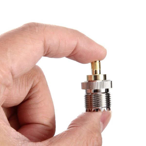 Coaxial SMA Female to UHF Female Adapter (Silver) - Image 4