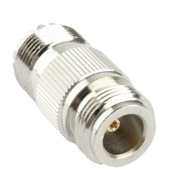 Coaxial RF N Female to UHF Female Adapter (Silver) - Image 3