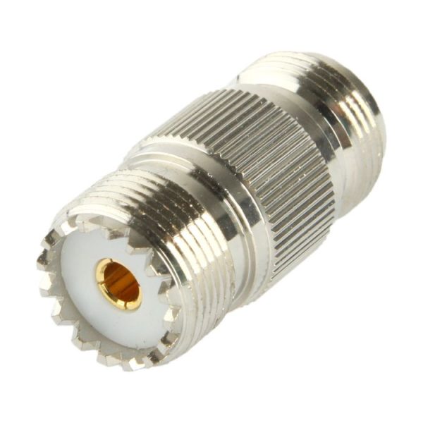 Coaxial RF N Female to UHF Female Adapter (Silver) - Image 4