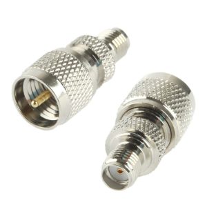 Coaxial SMA Female to Mini UHF Male Adapter (Silver)