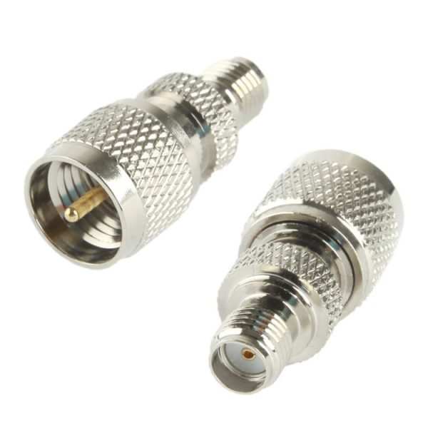Coaxial SMA Female to Mini UHF Male Adapter (Silver) - Image 2