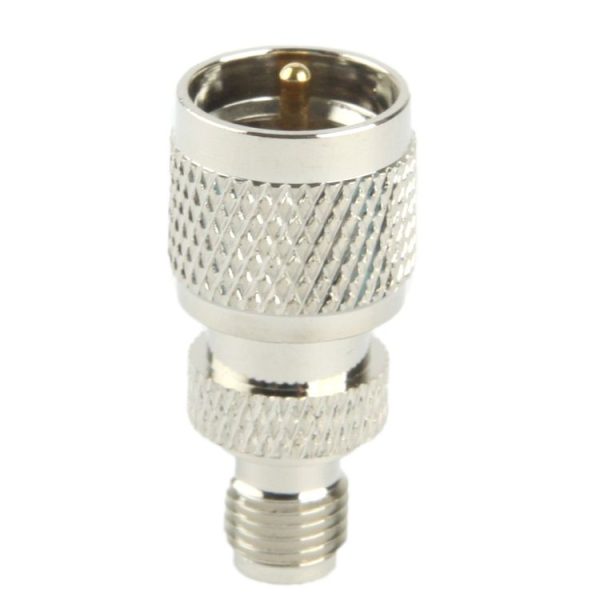Coaxial SMA Female to Mini UHF Male Adapter (Silver) - Image 3