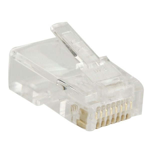 100pcs / Pack RJ45 Connector Modular Plug, Gold: 3u - Image 2