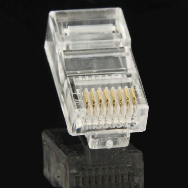 100pcs / Pack RJ45 Connector Modular Plug, Gold: 3u - Image 3