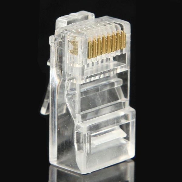 100pcs / Pack RJ45 Connector Modular Plug, Gold: 3u - Image 4