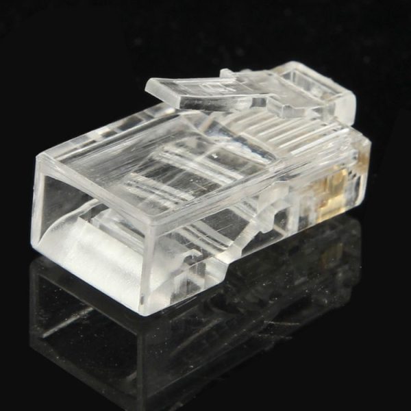 100pcs / Pack RJ45 Connector Modular Plug, Gold: 3u - Image 5