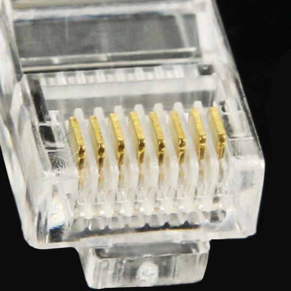 100pcs / Pack RJ45 Connector Modular Plug, Gold: 3u - Image 6