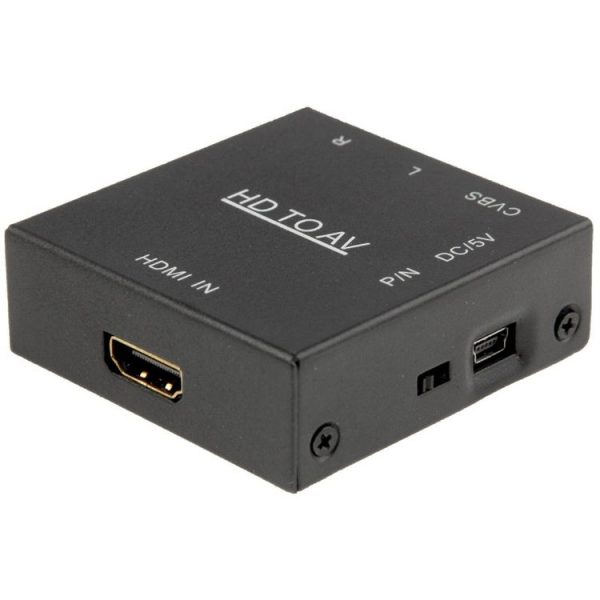 HDV-M610 Mini Size Full HD 1080P HDMI to AV / CVBS Video Converter Adapter (Black) - Image 3