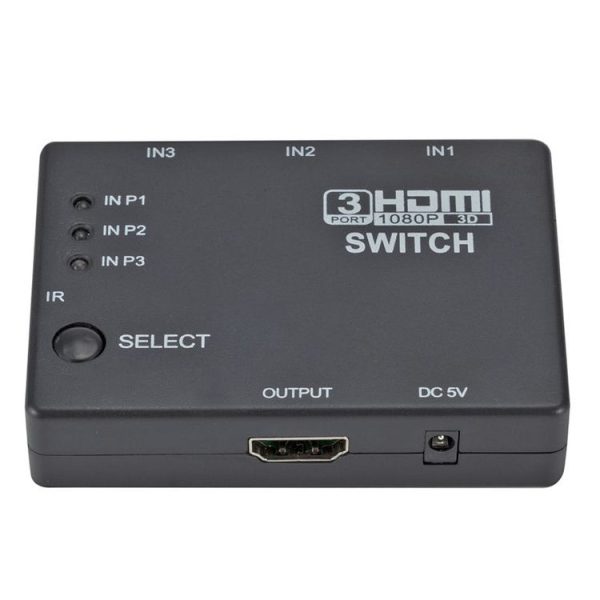 Full HD 1080P 3D HDMI 3x1 Switch with IR Remote Control - Image 3