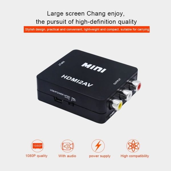 VK-126 Mini HD HDMI to AV / CVBS Video Converter Adapter - Image 7