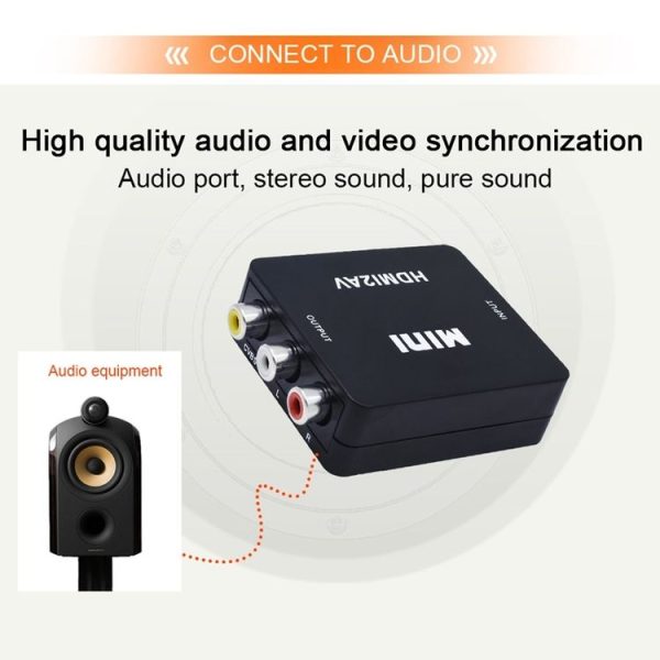 VK-126 Mini HD HDMI to AV / CVBS Video Converter Adapter - Image 8