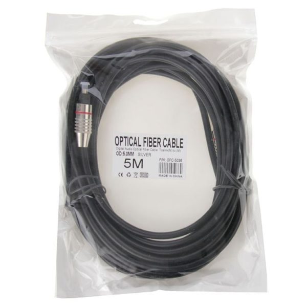 Digital Audio Optical Fiber Cable Toslink M to M, OD: 5.0mm, Length: 5m - Image 4