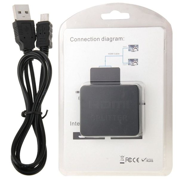 Mini Full HD 4K 1x2 HDMI 3D V1.4b Splitter for HDTV / STB / DVD / Projector / DVR - Image 4