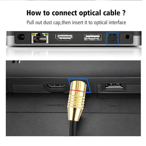 Digital Audio Optical Fiber Toslink Cable, Cable Length: 2m, OD: 5.0mm - Image 4