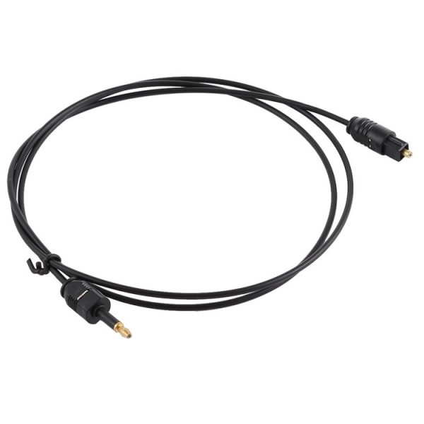 TOSLink Male to 3.5mm Male Digital Optical Audio Cable, Length: 0.8m, OD: 2.2mm (Black) - Image 3
