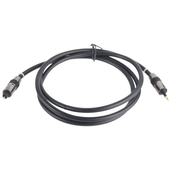 TOSLink Male to 3.5mm Male Digital Optical Audio Cable, Length: 1.5m, OD: 5.0mm (Gold Plated) (Black) - Image 3