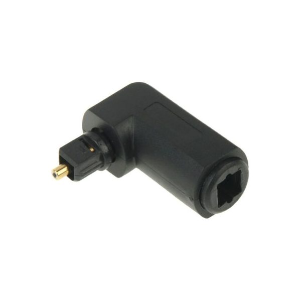 High Quality Gold Plated Square to Square 90 Degree Right Angle TOSLINK Digital Audio Adapter Optical - Image 2