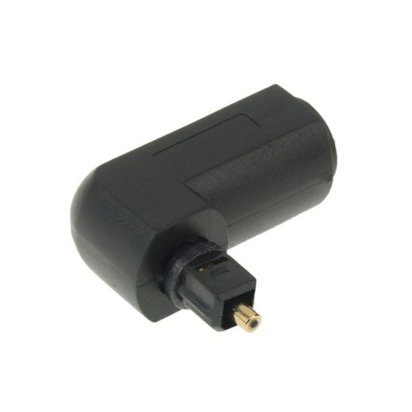 High Quality Gold Plated Square to Square 90 Degree Right Angle TOSLINK Digital Audio Adapter Optical - Image 3