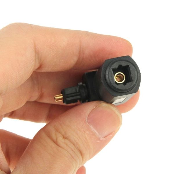 High Quality Gold Plated Square to Square 90 Degree Right Angle TOSLINK Digital Audio Adapter Optical - Image 5
