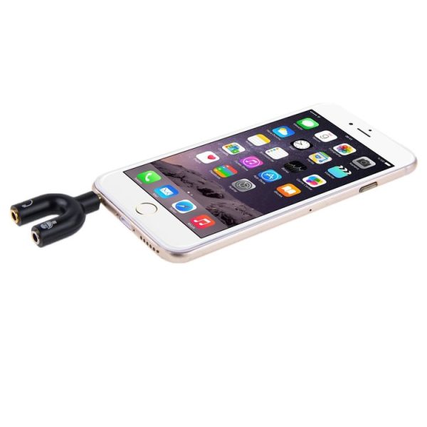 3.5mm Stereo Male to 3.5mm Headphone & Mic Female Splitter Adapter (Black) - Image 5