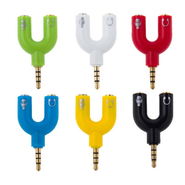 3.5mm Stereo Male to 3.5mm Headphone & Mic Female Splitter Adapter (Black) - Image 6