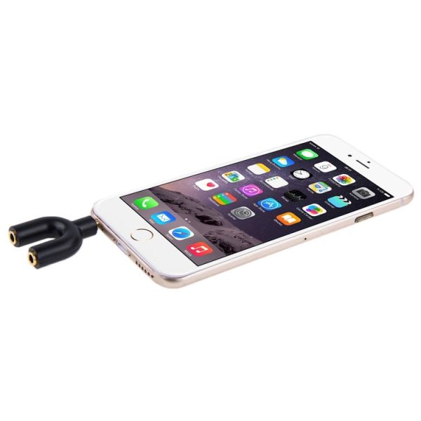3.5mm Stereo Male to Dual 3.5mm Stereo Female Splitter Adapter (Black) - Image 5