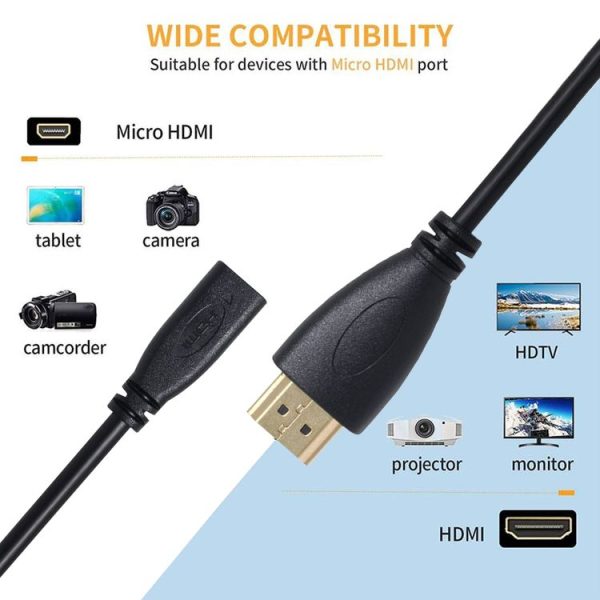 20cm HDMI Male to Micro HDMI Female Adapter Cable - Image 5