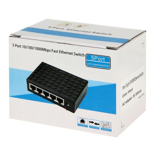 5-Port 10 / 100 / 1000 Mbps Ethernet Desktop Switch - Image 5