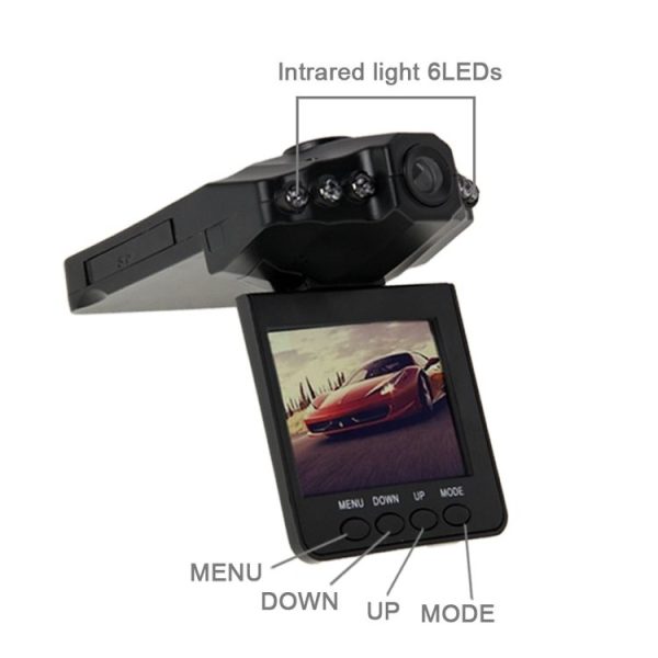 2.5 inch Screen High Definition Video Recorder, 6 LED Light, AVI Video Format, Support SD Card, Loop Recording Function (Generalplus Scheme) (Black) - Image 5