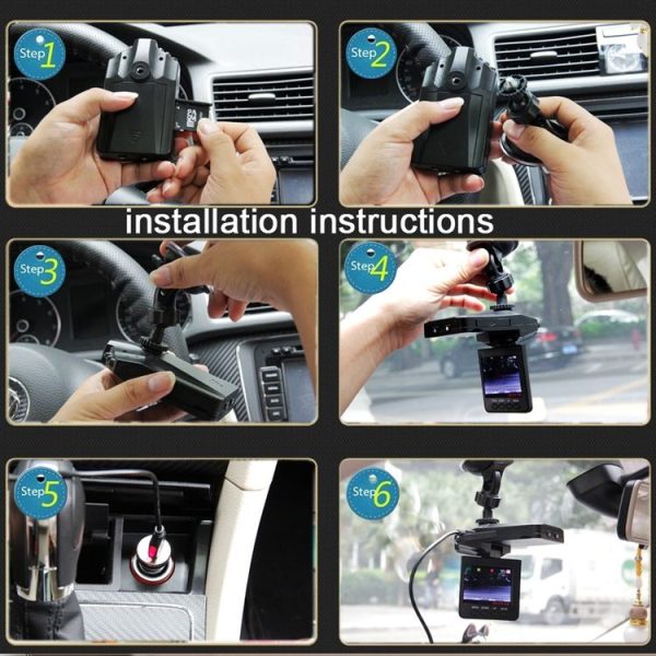 2.5 inch Screen High Definition Video Recorder, 6 LED Light, AVI Video Format, Support SD Card, Loop Recording Function (Generalplus Scheme) (Black) - Image 9