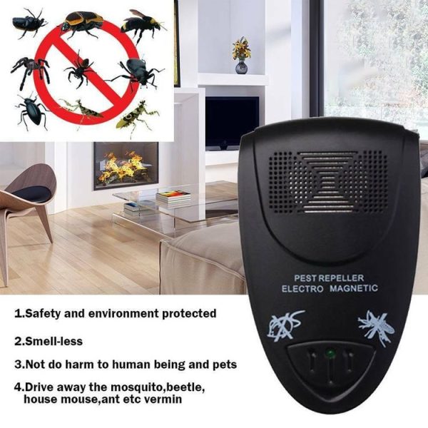 Ultrasonic Pest Repeller Electro Magnetic (Black) - Image 4