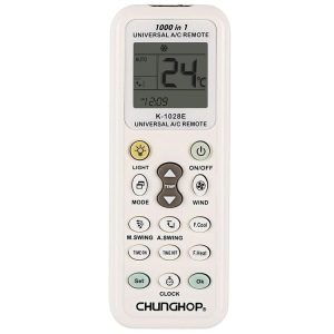 Chunghop K-1028E 1000 in 1 Universal A / C Remote Controller with Flashlight (White)