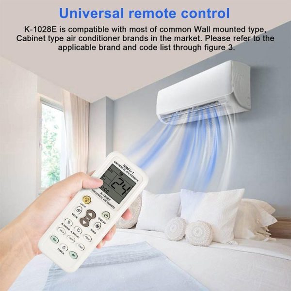 Chunghop K-1028E 1000 in 1 Universal A / C Remote Controller with Flashlight (White) - Image 4