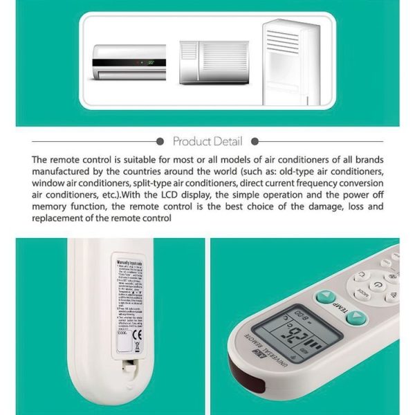 Chunghop Universal A / C Remote Control (Q-988E) (White) - Image 4