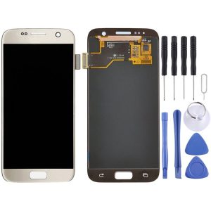 Original LCD Display + Touch Panel for Galaxy S7 / G9300 / G930F / G930A / G930V, G930FG, 930FD, G930W8, G930T, G930U (Gold)