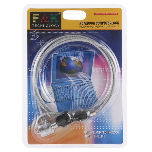 Anti-Theft Office Notebook Laptop PC Computer Desk Key Security Lock Chain Cable, Length: about 1.2m - Image 4