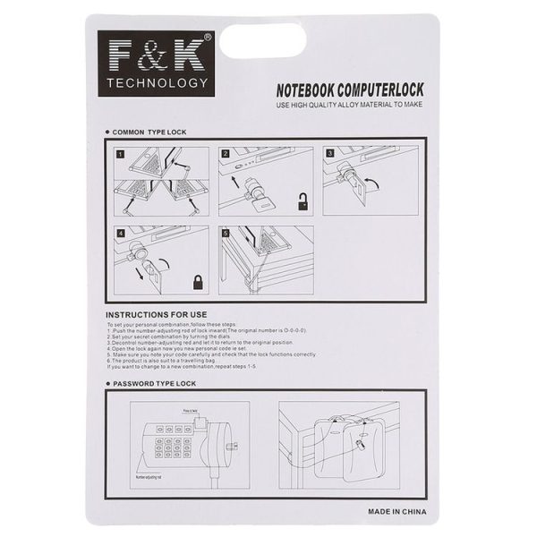 Anti-Theft Office Notebook Laptop PC Computer Desk Key Security Lock Chain Cable, Length: about 1.2m - Image 5