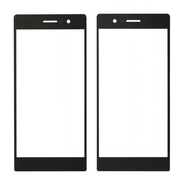10 PCS Front Screen Outer Glass Lens for Huawei Ascend P7 (Black)